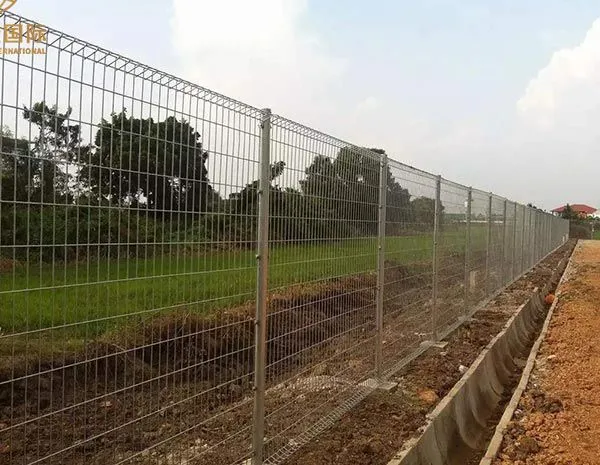 Valla superior curvada brc galvanizada por inmersión en caliente